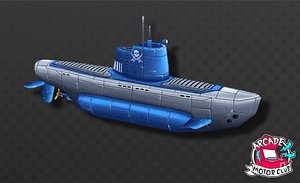 Hand Painted Diesel Submarine
