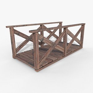 Old Wood Bridge low poly