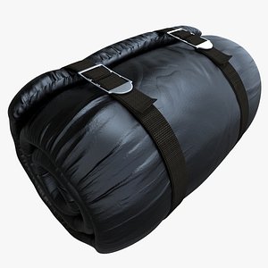 mattress rolled black 3d model