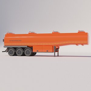 petrol semi-trailer 3D model