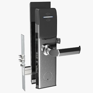 3D Electronic Hotel Door Lock System Silver