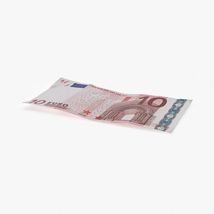 10 euro bill single 3d max