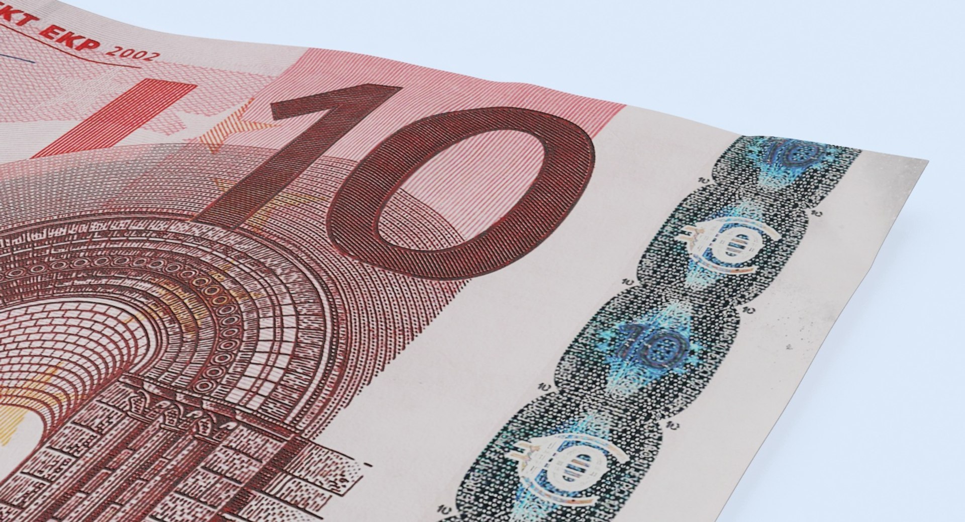 10 euro bill single 3d max