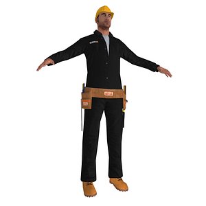 3d model worker man