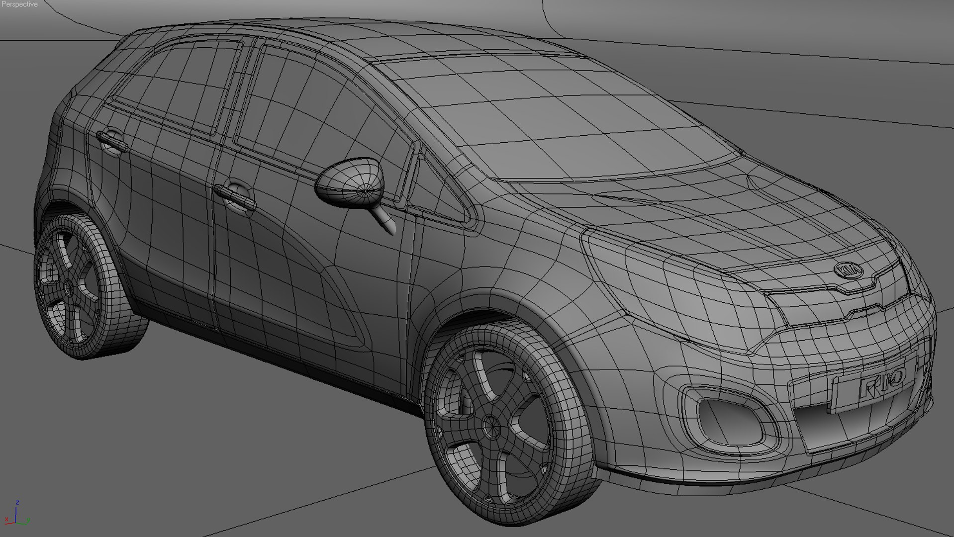 3d 3ds Kia Rio 2012