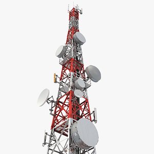 telecommunication tower antena 3D