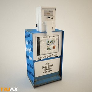 3d model of new york newspaper machine