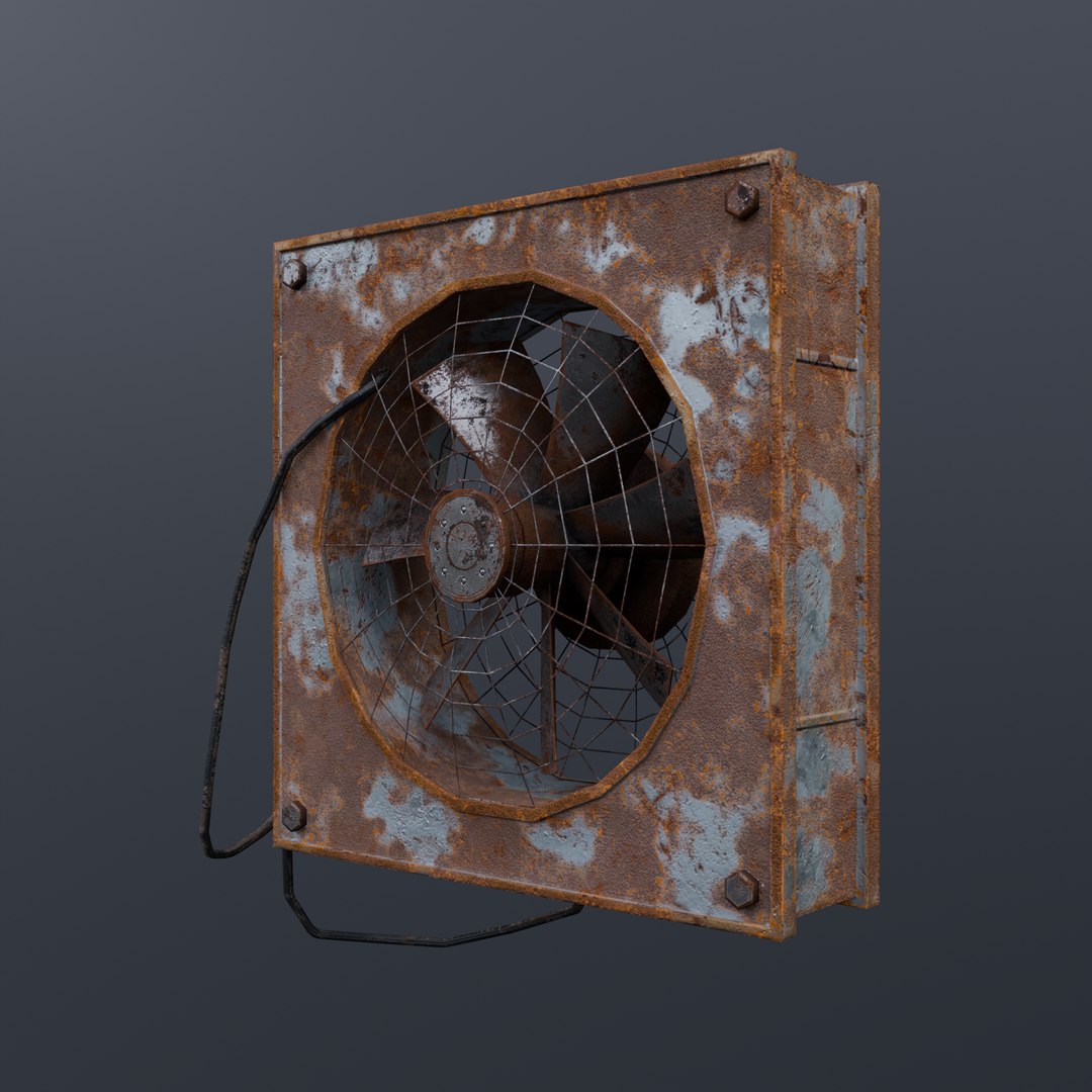 3D Post-Apocalyptic Rusty Ventilation Fan Low Poly Game Ready Low-poly 3D model model https://p.turbosquid.com/ts-thumb/qf/FvaGZ6/zt/3/png/1777584679/1920x1080/fit_q87/facf4382884f9d08d70dfd73dc962d1e5f46bf75/3.jpg