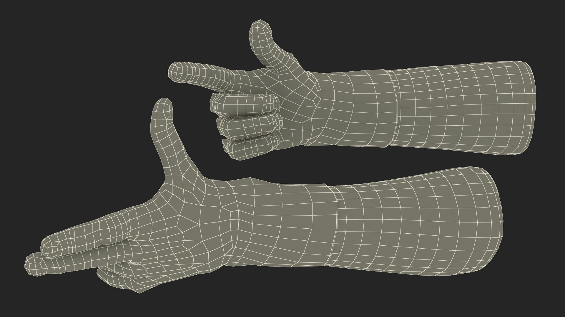 Hands In Rubber Safety Gloves Rigged For Maya 3D Model - TurboSquid 2370154