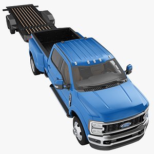 3D Ford Super Duty F450 2023 Tilt Trailer 03 model