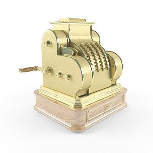 antique cash register 3d max