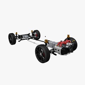 3D model awd automobile chassis