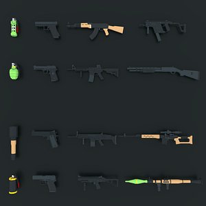 Low Poly Weapons Pack