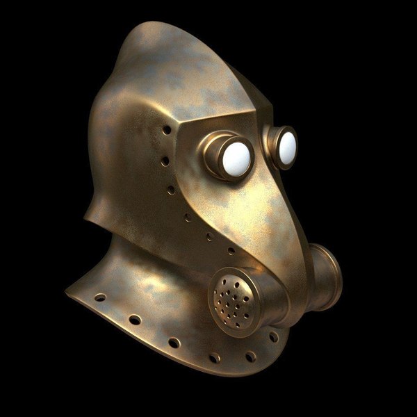 Steampunk helmet Free 3D model