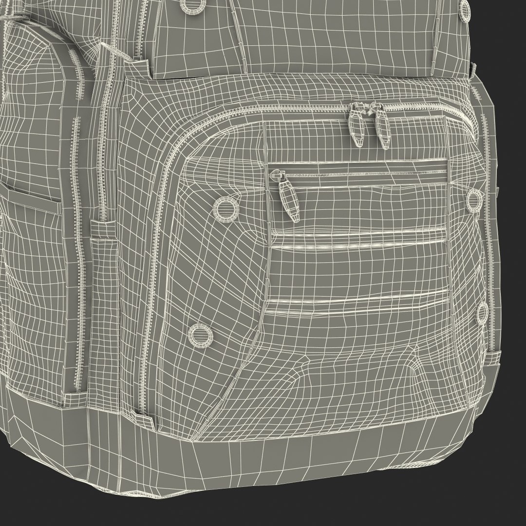 3d backpack 2 black