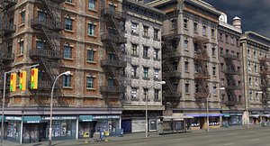 3d new york facade street