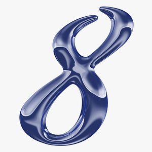 Calligraphic Digit 8 Number 8