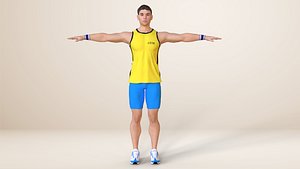 Gym Athlete Couple Pack 05 3D