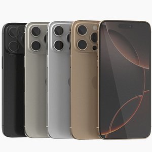 Apple iphone 16 pro max All colors 3D model