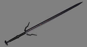 3D The Witcher Silver sword Black edition