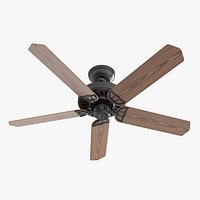 Ceiling Fan - Hanter Bridgeport black with wood
