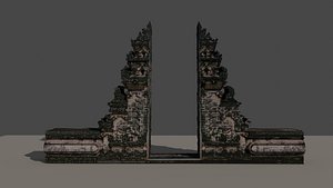 Bali Temple Gate Lowpoly 3D model