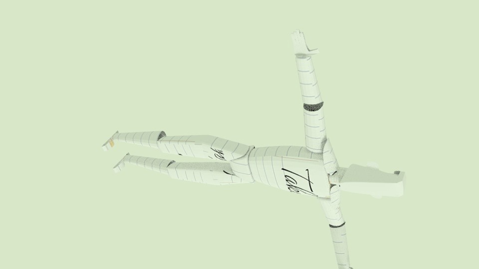 Paper Man 3d Blend