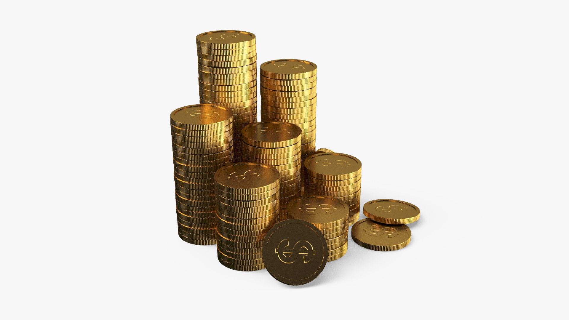 3D Model Gold Coins - TurboSquid 1483369