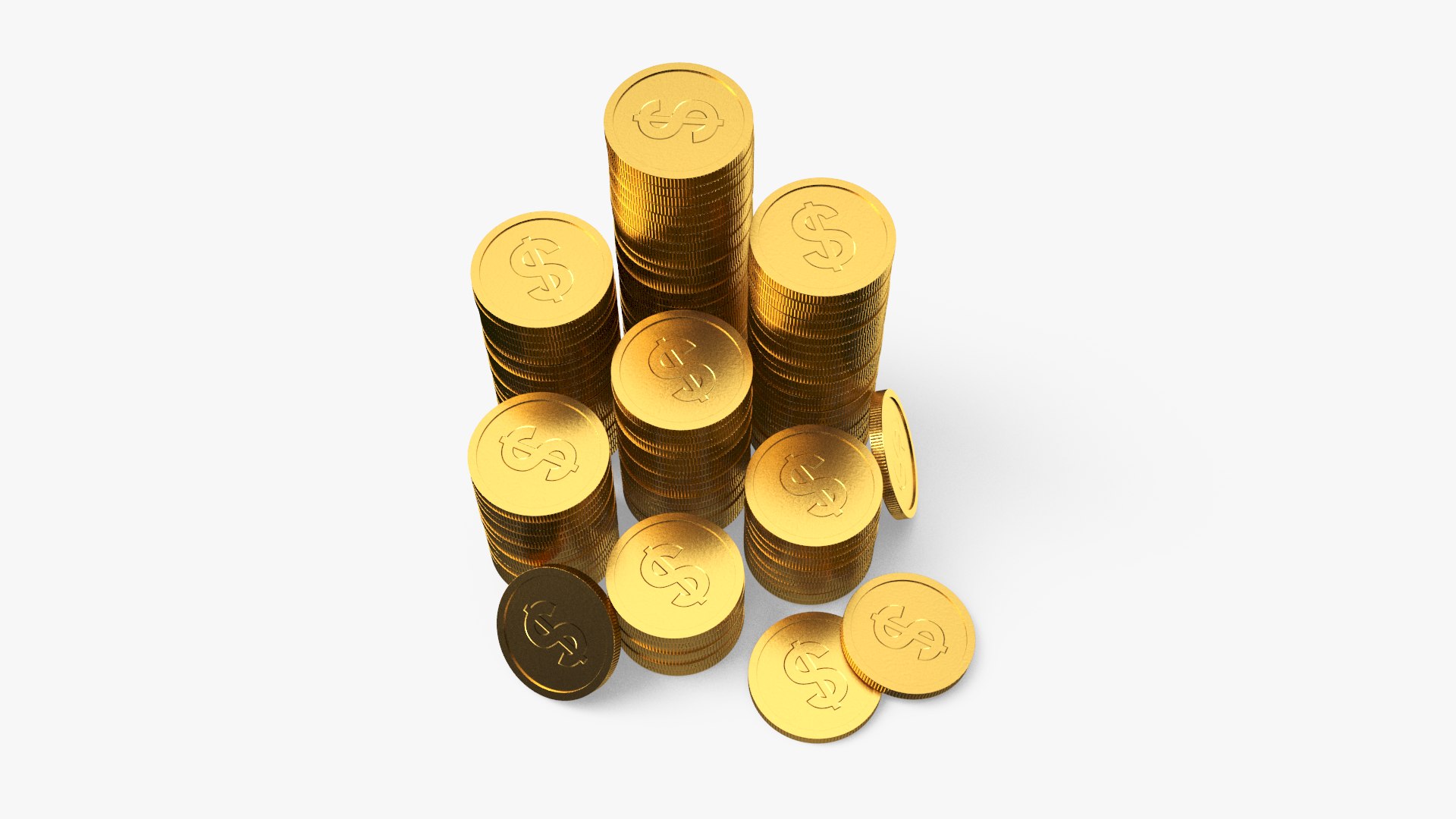 3D Model Gold Coins - TurboSquid 1483369