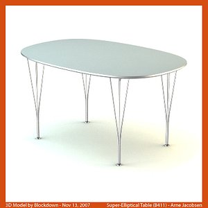 3d model arne jacobsen table