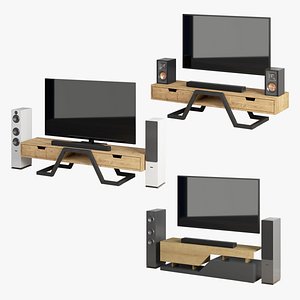 3D model TV Cabinet Sets Collection