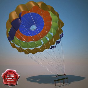 parachute modelled drop 3d 3ds