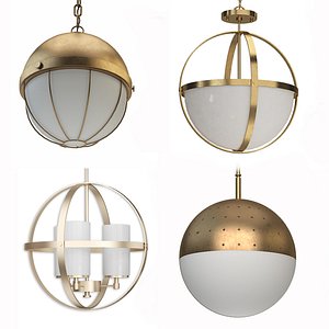 3D modern chandeliers woud gull