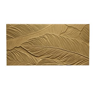 Modern Tropical Leaves Relief Wall Decor Set STL Mural CNC 407