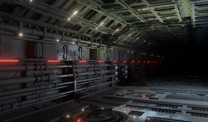 Sci-fi corridor interior