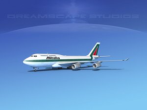 airline boeing 747-400 747 aircraft 3ds