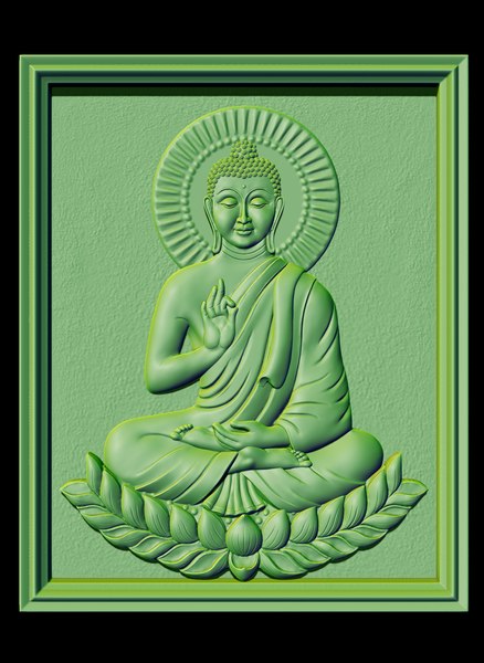 modelo 3d Marco de fotos de decoración de pared de Buda - TurboSquid ...