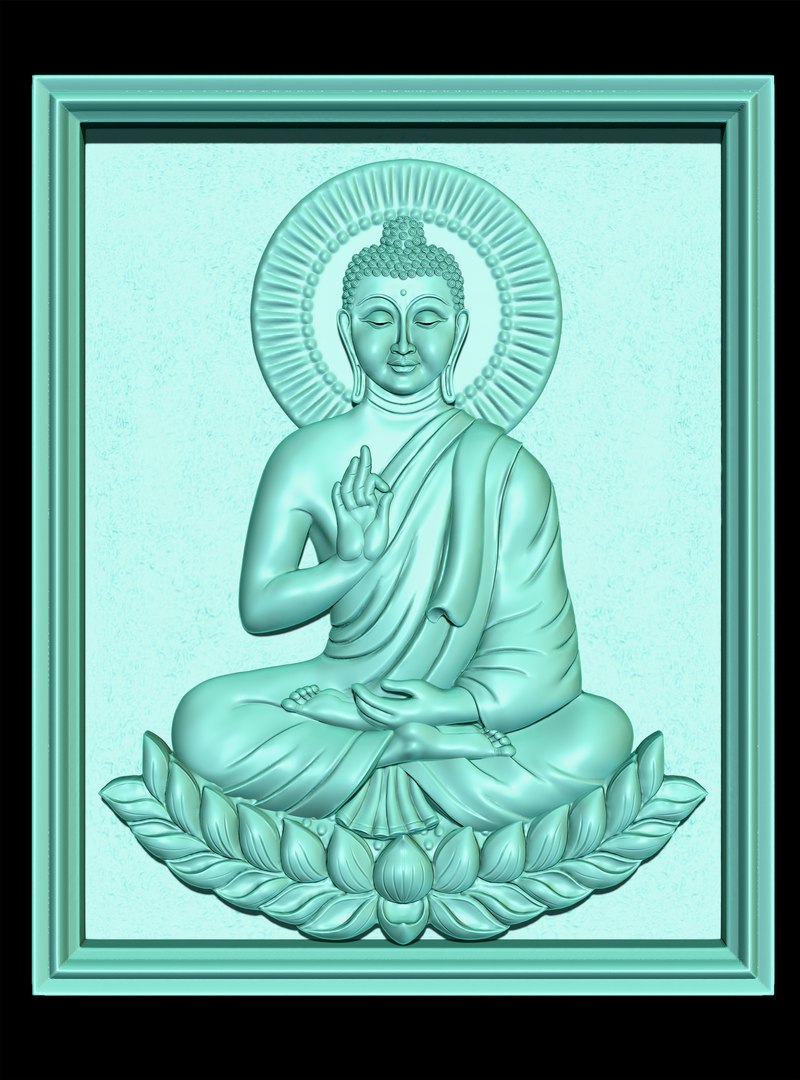 Buddha Wall Decoration Photo Frame 3D Model TurboSquid 1949624