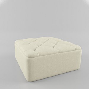 Modern Pouf with Quilted