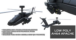 Low Poly Apache Helicopter