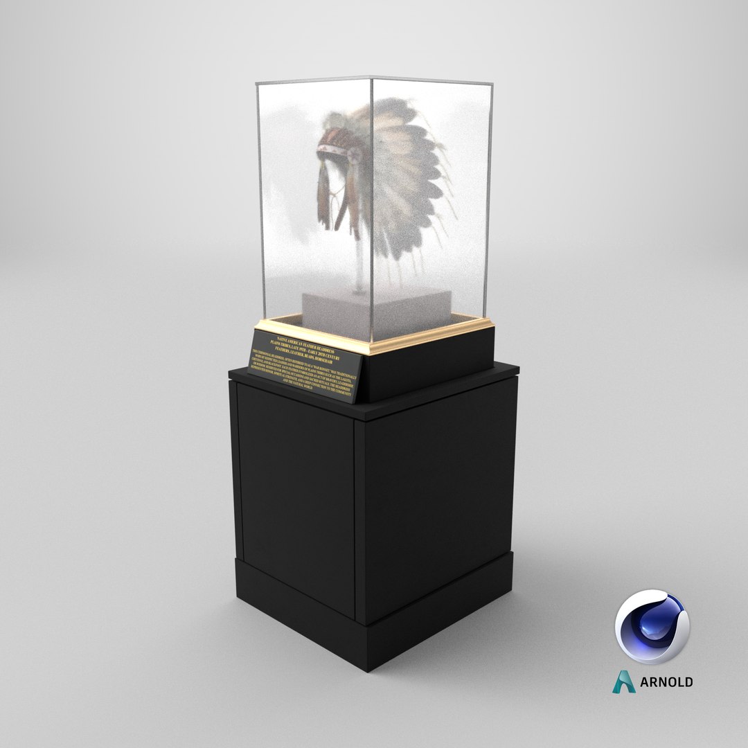 Tribal Feather Headgear on Museum Pedestal 3D model https://p.turbosquid.com/ts-thumb/qg/h4wZ2j/sH/stemcell_cinema_4d_arnold_render/png/1768583603/1920x1080/fit_q87/a641a6deb065cb4d83ffa57a28109f31ab6bce66/stemcell_cinema_4d_arnold_render.jpg