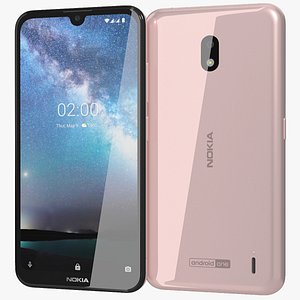 realistic nokia 2 pink 3D model