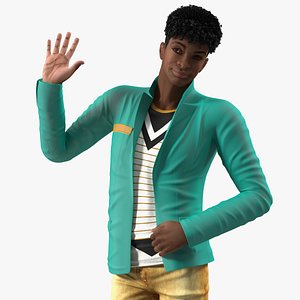 Light Skin Teenager Fashionable Style Rigged 3D model