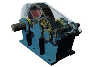3d model parallel-shaft reduction gear