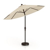 Round Beige Sunshade Umbrella 1