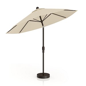 Round Beige Sunshade Umbrella 1