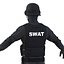 swat policemans rigged 3 3D model