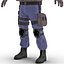 swat policemans rigged 3 3D model