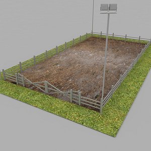 horse riding arena 3D model