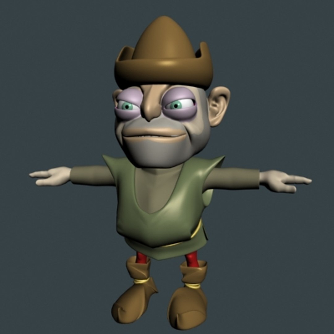 3d Theef Cartoon Character Model